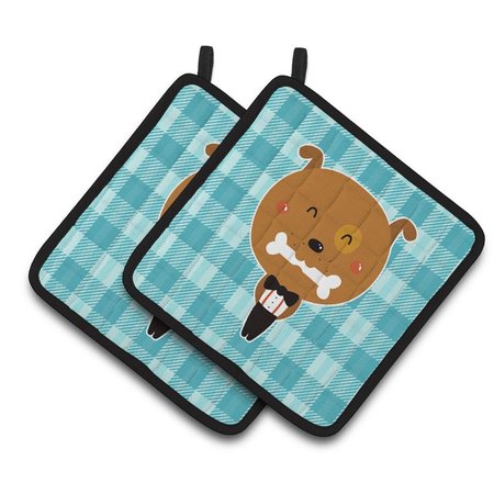 CAROLINES TREASURES Dog in Tuxedo Pair of Pot Holders BB6737PTHD